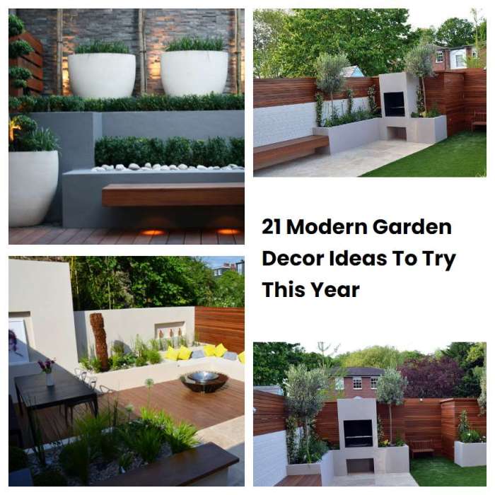 Modern garden decor